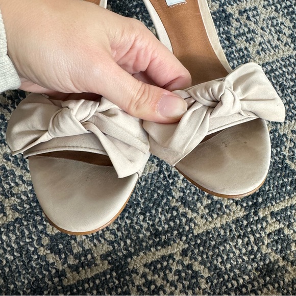 Steve Madden Blush Pink Nubuck Leather Bow Stiletto Heels 7.5 - Picture 6 of 14